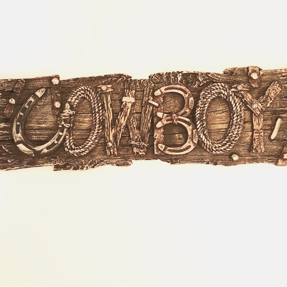 Rustic "Cowboy"  Sign Decor
